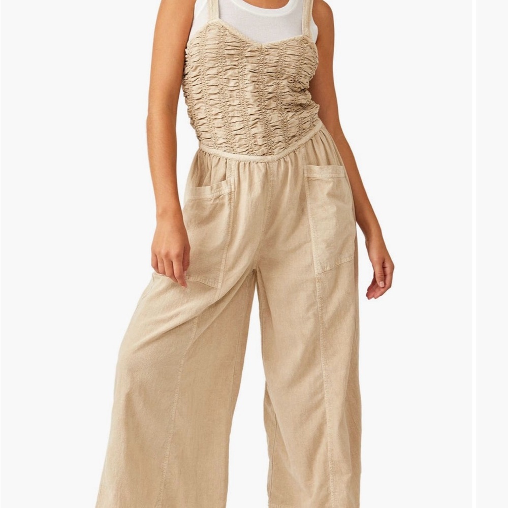 NWT Forever Always Cotton Wide Leg Jumpsuit